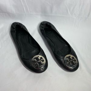 Tory Burch Silver buckle Flats